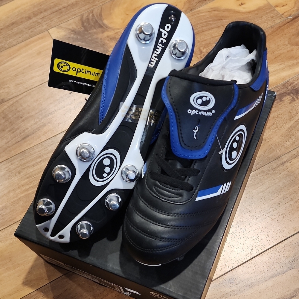 Men's Black and Blue Athletic Cleats